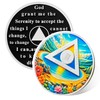 Sober Lake 2 Year Sobriety Coin - Affirmation AA Chip,