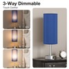 Navy Blue Touch Lamp for Boys - Small Nightstand Lamp