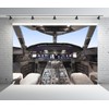 Loccor 6x9ft Fabric Airplane Backdrop Modern Glass Cockpit Men Boys