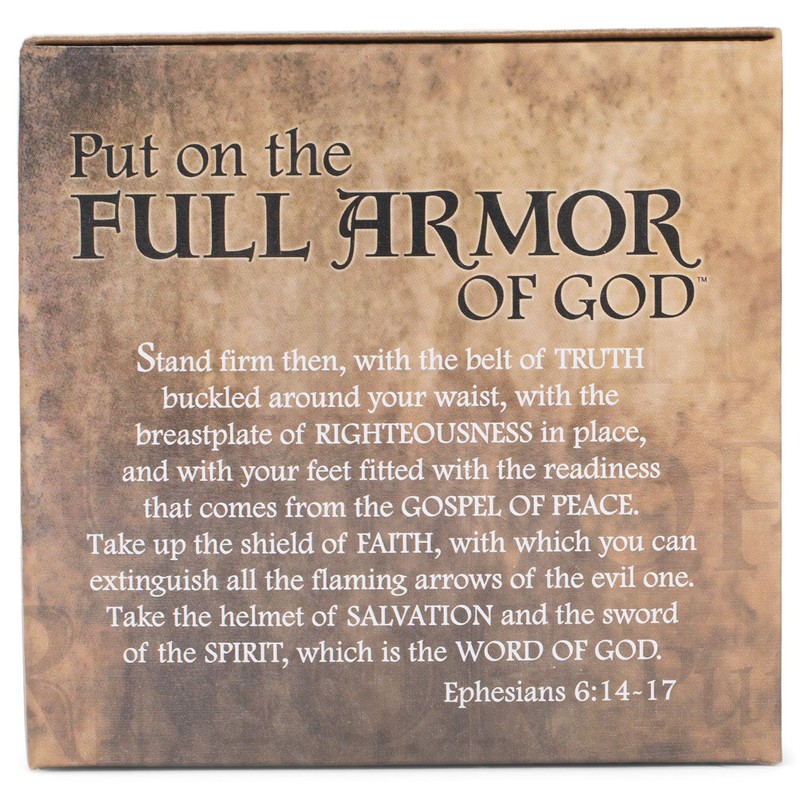 Dicksons Bronzetone Full Armor Scripture 3 x 4 Resin Decorative