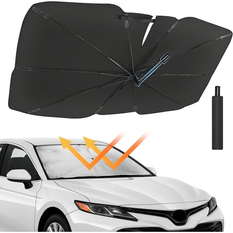 JOYTUTUS Sunshade Car Front Umbrella Sun Shade Windshield Delica d5