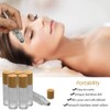 12Pcs 10ml Glass Roll On Bottle with Bamboo Lid for