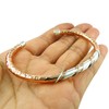 Solid Hammered Copper and 925 Silver Bracelet Cuff in a