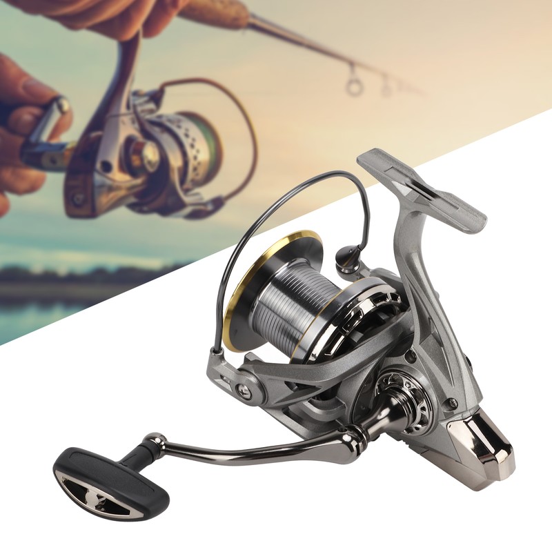 4.8:1 Spinning Fishing Reels Strong Braking Force All Metal Long