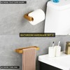 GERZWY Bathroom 2-Piece Accessory Set Gold Stainless Steel Toilet Paper