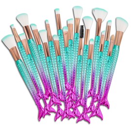 NICEMOVIC Kids Makeup for Girls, 20PCS Princess Makeup Brushes Set Foundation Eyebrow Eyeliner Blush Cosmetic Concealer Brushes Women Teen Girl Stuff Christmas Gift Ideas Kids Cute Make Up Tool Set