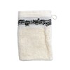 Wash Mitt with Notes Motif Cream - Great Gift for