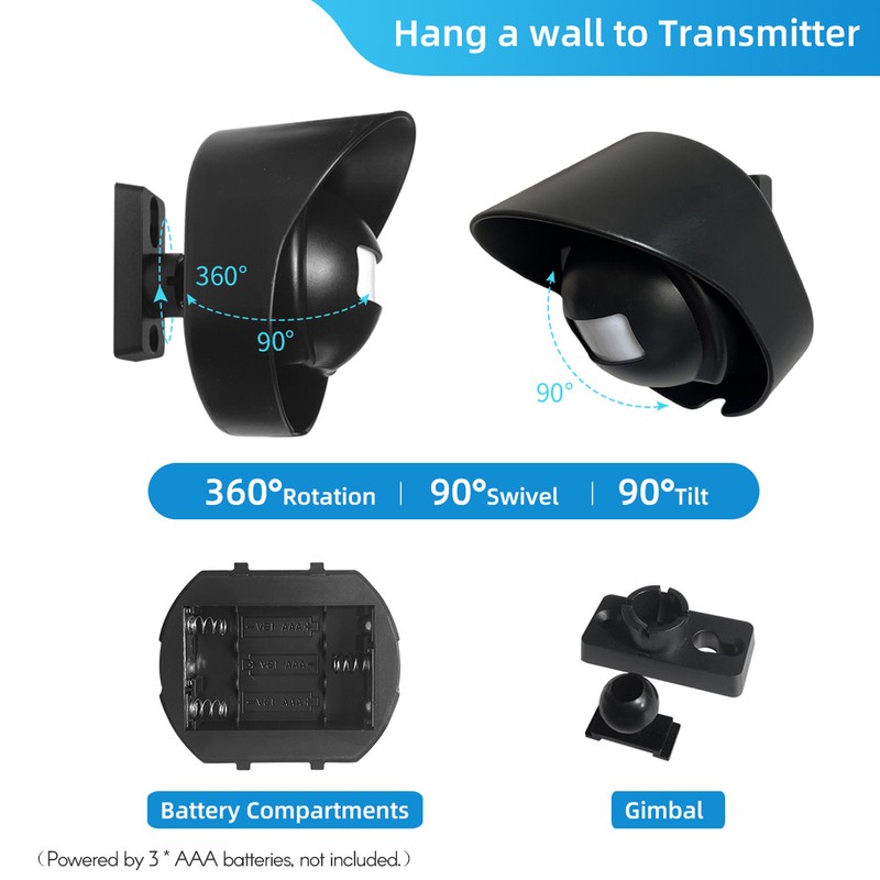 Multifunctional Wireless Driveway Alarm Waterproof Outdoor Motion Sensor Alarm 1