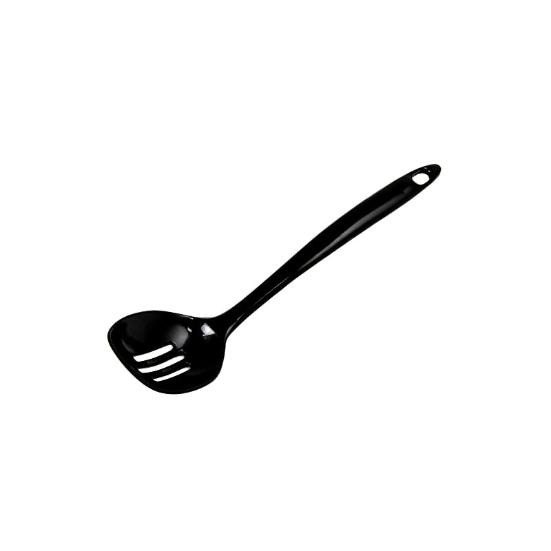 Chef Craft Basic Melamine Slotted Spoon, 11.25 inch, Black