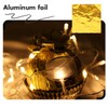 KICHOUSE Homemade Candy Wrappers 200pcs Square Golden Foil Wrappers Personal