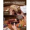 BOOZUU 3D Wooden Steam Train Puzzle for Adults, Build and