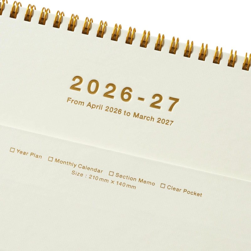 Marks 26SDR-NB3-BK 2026 Notebook, Starting from April 2026, Monthly Block,