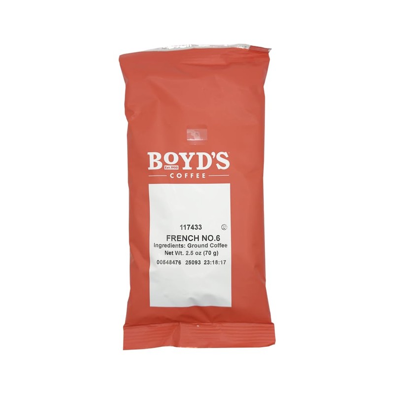 Boyd's French No. 6 Ground Coffee, Dark Roast, 5 Pack