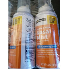 DG Health Saline Nasal Spray Allergy Spray, Congestion Spray 3 Cans