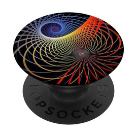 Red and Blue Spiral Graphic Art Spirograph Design