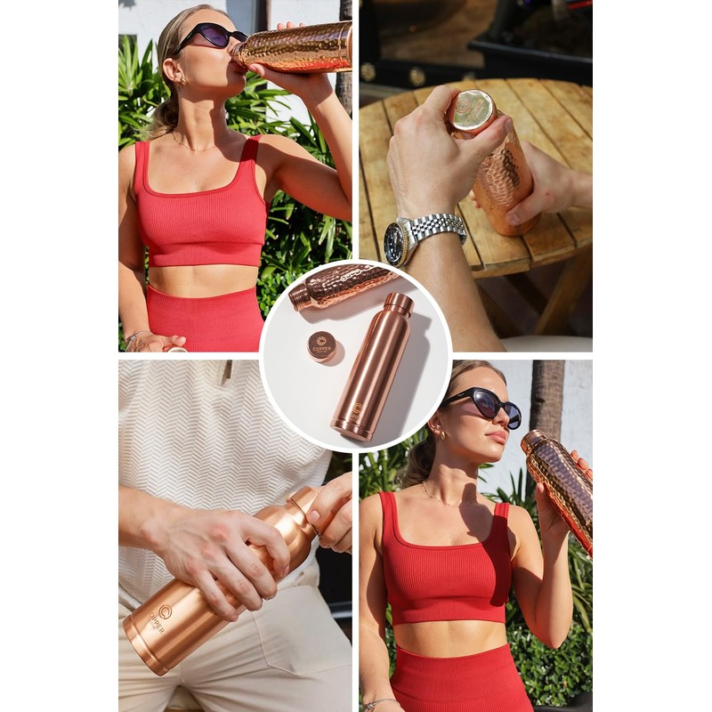 100% Pure Copper Water Bottle for Drinking Water – 34