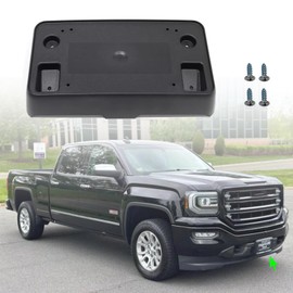 Front License Plate Frame for GMC Sierra 1500 2016 2017 2018 for 2019 Sierra 1500 Limited Front Bumper License Plate Holder Mounting Bracket Replace # 23354525 GM1068173