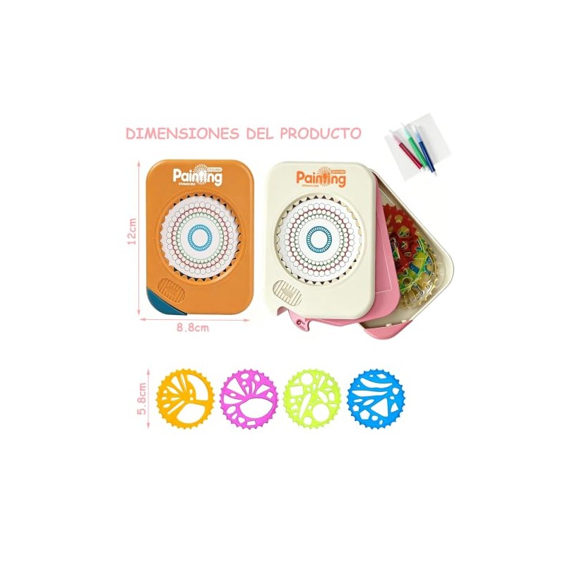 Juego de Dibujo de Espirografía, Kit de Arte en Espiral