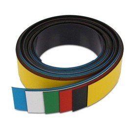 1 m magnetic tape / labelling tape (magnets4you), width 30 mm, yellow, easy to cut, sticks to all magnetic surfaces