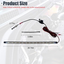 UHANBUT Car Under Hood LED Light Kit, 12V Waterproof Car Under Hood Work Inspection Lights, Automatic On/Off Vehicle LED Strip, Universal Auto Lights Bars for Cars, Trucks, SUVs (2835)