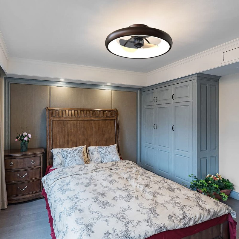 CIKASS Ceiling Fan with Lights Dimmable LED Reversible Blades Timing