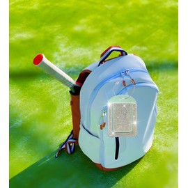 Blue Luggage Tags for Women's Suitcases Cute Bling Diamond Laether Travel Tags for Cruise and Travel Essentials-2 Packs