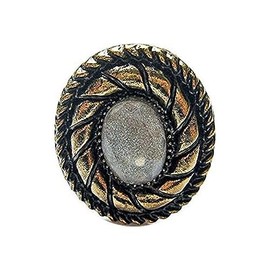 Ancaria Stone and wreath ring, one size, metal, no gemstone, Metal, No Gemstone