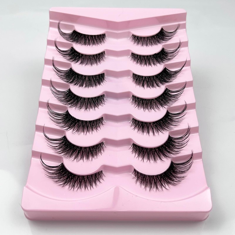 KOKAY False Eyelashes Fluffy Cat Eye Lashes Faux Mink Lashes