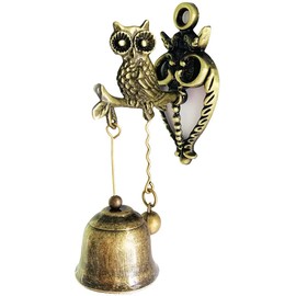 Alnicov Vintage Home Decorative Bell,Dinner Bell,Shopkeepers Bell,Delicate Office Store Door Bell,Strong Adhesive Magnetic Antique Doorbell,Owl
