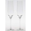 Bohemian Glass Pair Champagne Glasses 190ml
