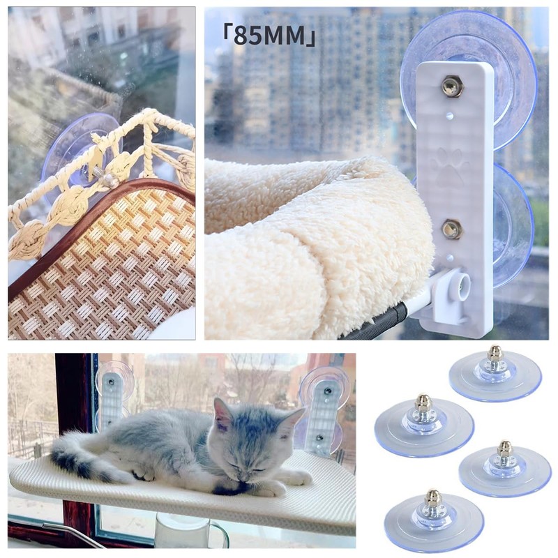 SquEqu 4 Pack Cat Window Perch Suction Cup Replacement with