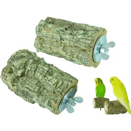 VogelKing 2 Knabber-Korkast Sitzstangen