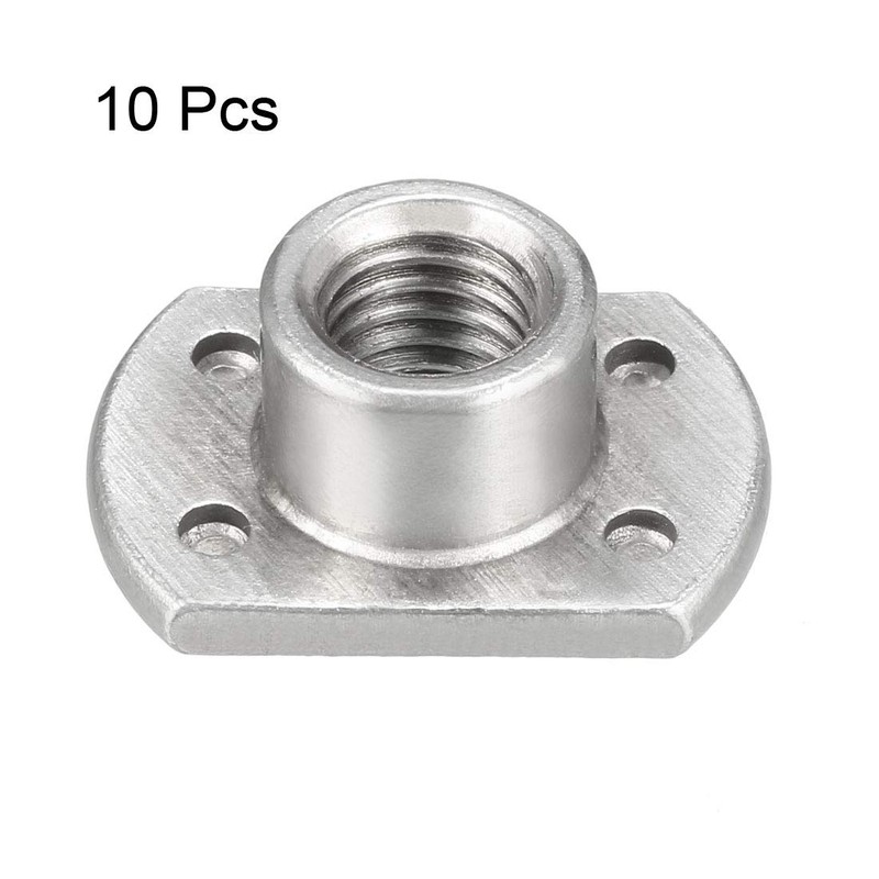 sourcing map 10pcs Weld Nuts M10 x 1.25 Tab Base