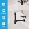 Bächlein Universal Cup Siphon for Washbasins and Washbasins (Matt Black),