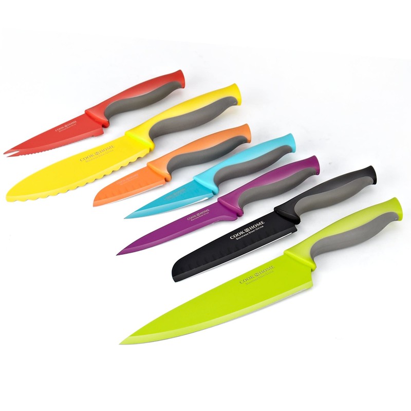 Cook N Home 14-Piece Coated Carbon Stainless Steel Knife Set