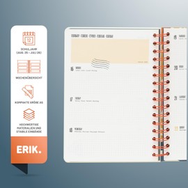 Grupo Erik Calendar 2026, Book Calendar, School Calendar 2025/2026, Modern Travel, Diary School Planner 2025, 2026, A5, Students, Ring Binder, A5, Gift, First Day of School, Girls and Boys