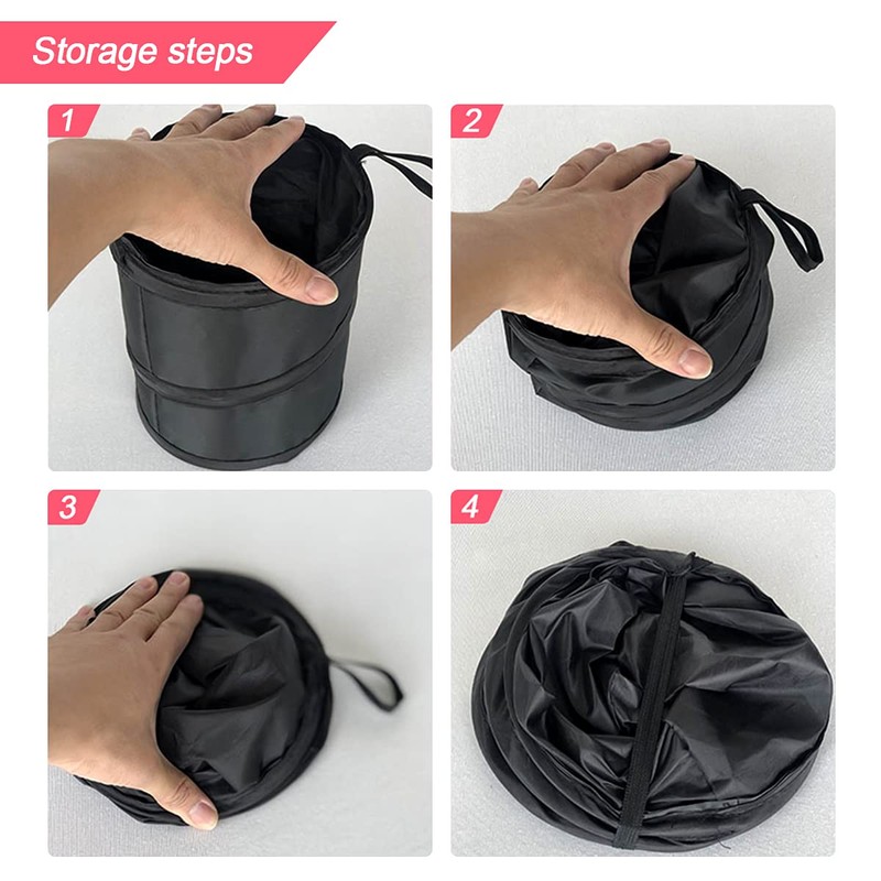 JNNJ Car Rubbish Bin, Foldable Retractable Multifunctional Car Rubbish Liner,