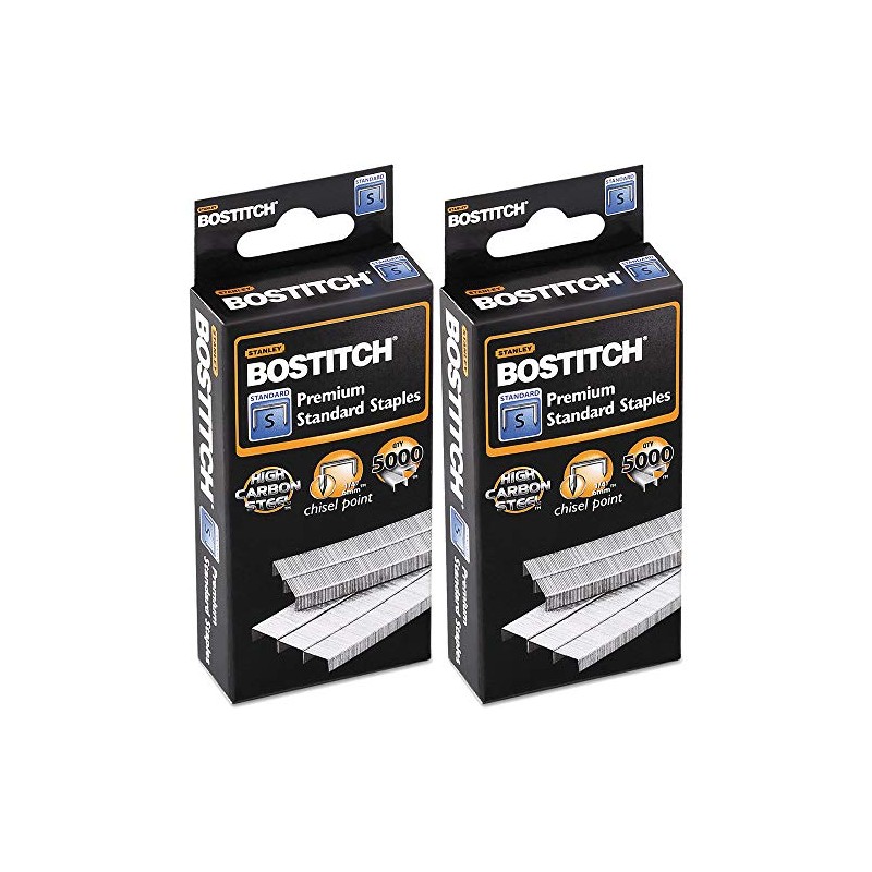 Bostitch Premium Standard Staples, Full-Strip, 0.25 Inch Leg, 5,000 per