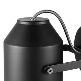 Globe Electric 51514 Greyson 1-Light Plug-in or Hardwire Wall Sconce, Matte, 6ft Black Fabric Covered Cord, Inline On/Off Rocker Switch