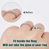 DICOSMETIC 32 Stück 8 Stile Transparenter Kunststoff Ringverkleinerer Unsichtbare Ringverkleinerer