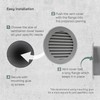 Vent Systems 4'' Inch Gray Soffit Vent Cover - Round