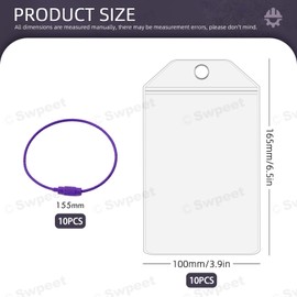 Swpeet 20Pcs Cruise Luggage Tags Clear Tags Cruise Travel Essentials with Steel Loops, Royal Caribbean Luggage Tag Holders Fits for All Royal Caribbean Ships and Celebrity Cruise