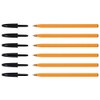 BIC 6 x Black Hexagonal Fine Point Ballpoint Pens