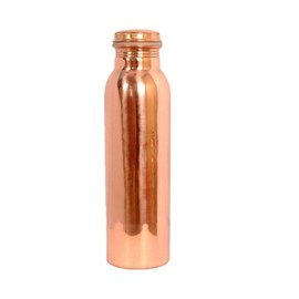 OSNICA 100% Pure Copper Water Bottle Ayurvedic Water Copper Bottle - Leak Proof Water Bottle Cap, Seamless Copper Bottle 32oz 900ml (Ind-5)