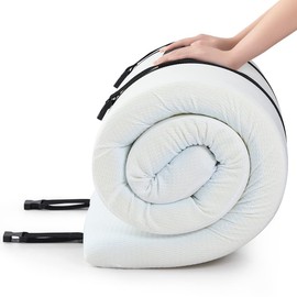 Jamdok 3Inch Cot Mattress Topper,Narrow Twin Gel Memory Foam Mattress Topper for Camping Cot,Sofa Bed,Pull Out Chair Cushion,Portable,Cool Cot Toppers(75 x 30)