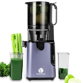 Ventray Slow Masticating Juicer Machine, 5.1" Extra Large Feed Chute Cold Press Juicer for Whole Vegetables & Fruits, 250w, High Juice Yield, Easy to Clean with Brush, Great for Batch Juicing
