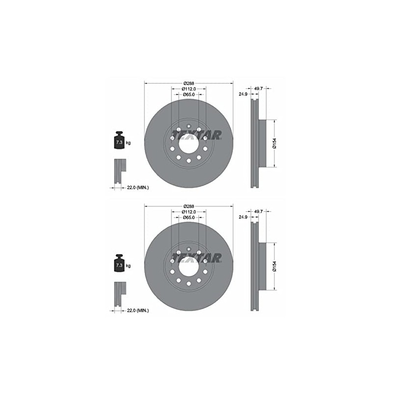Textar 92120805 Brake Disc