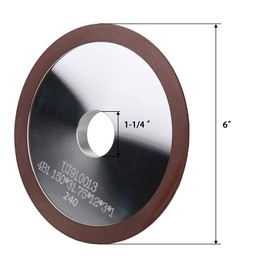 6 Inch Dish Resin Diamond Grinding Facing Wheel/Circle Saw Grinding Wheel,320 Grit for Carbide Circle Saws,1 Pack