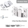 Emapoy 4 Pack Headboard Wall Mounting Brackets, Flush Mount Bracket,