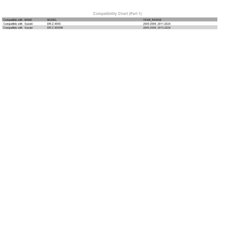 Tusk Top Rack Compatible with Suzuki DR-Z 400S 2000-2024